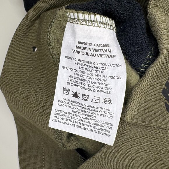 Nike Air Jogger Sweat‎ Pants Womens Size XS Olive Green Black Color Block Fleece - Picture 3 of 9